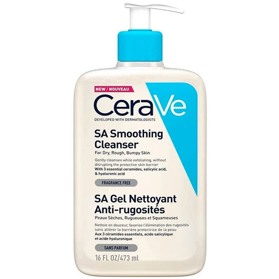 ژل شستشو سراوی Cerave مدل SA Smoothing Cleanser پوست خشک و زبر حجم 473 میل
