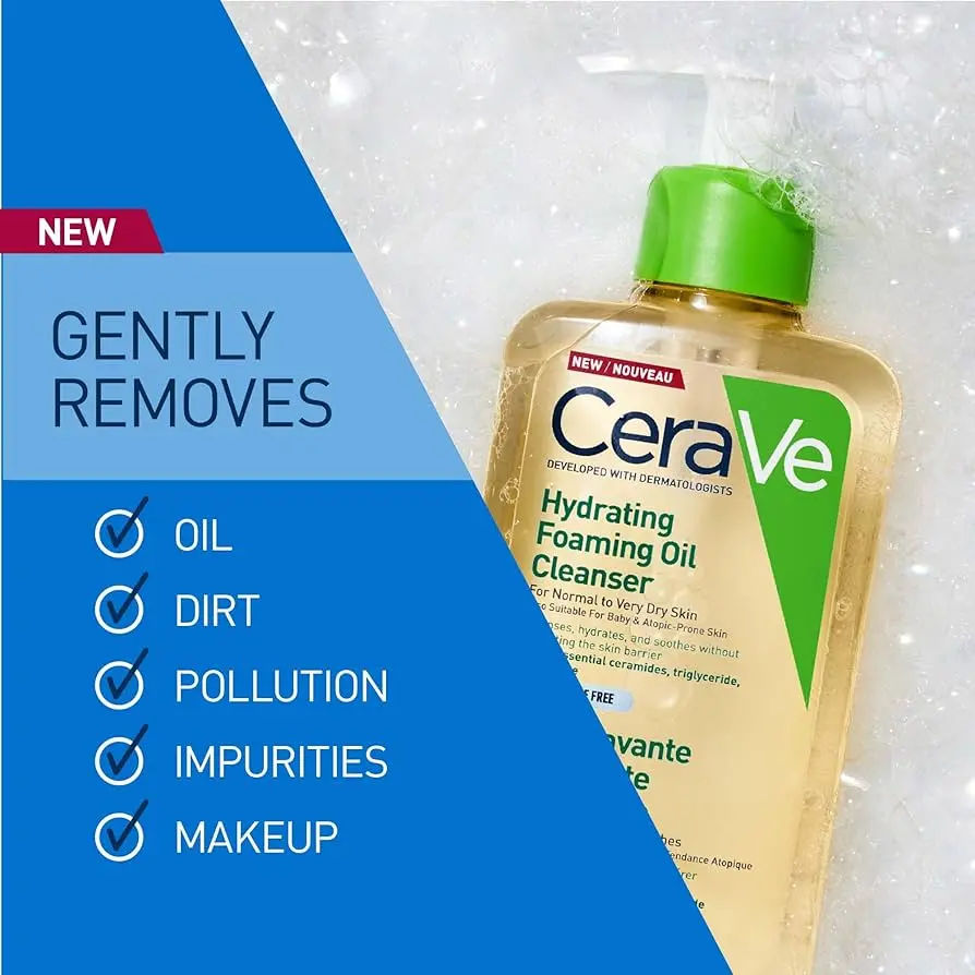 فوم شستشو روغنی سراوی Cerave پوست نرمال تا خیلی خشک حجم 473 میل — تصویر ۶