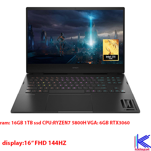 لپ تاپ اچ پی استوک HP Omen 16x RYZEN7 7840HS 16GB-1TB SSD-6GB RTX4050 16inch fhd