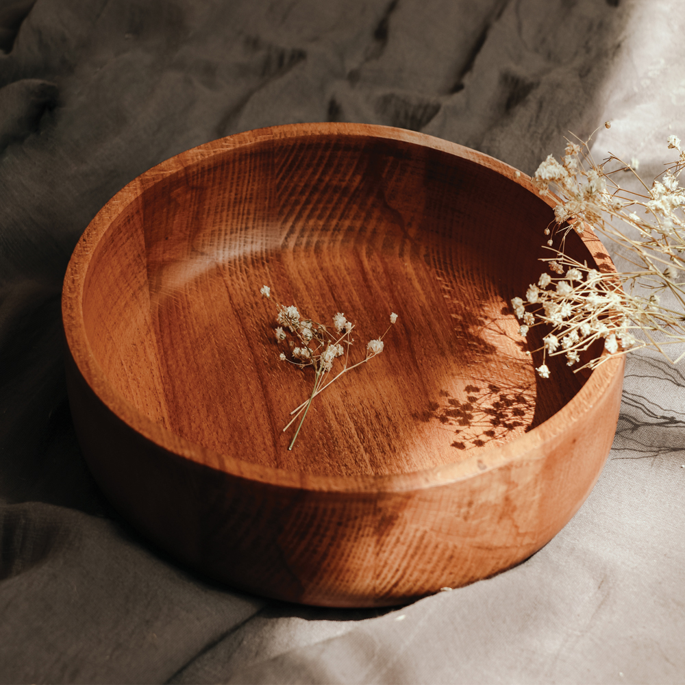کاسه چوبی طرح مدرن در سه سایز — تصویر ۲