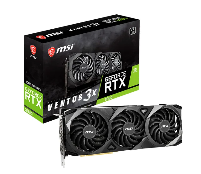 کارت گرافیک استوک ام اس ای MSI GeForce RTX 3080 VENTUS 3X 10G