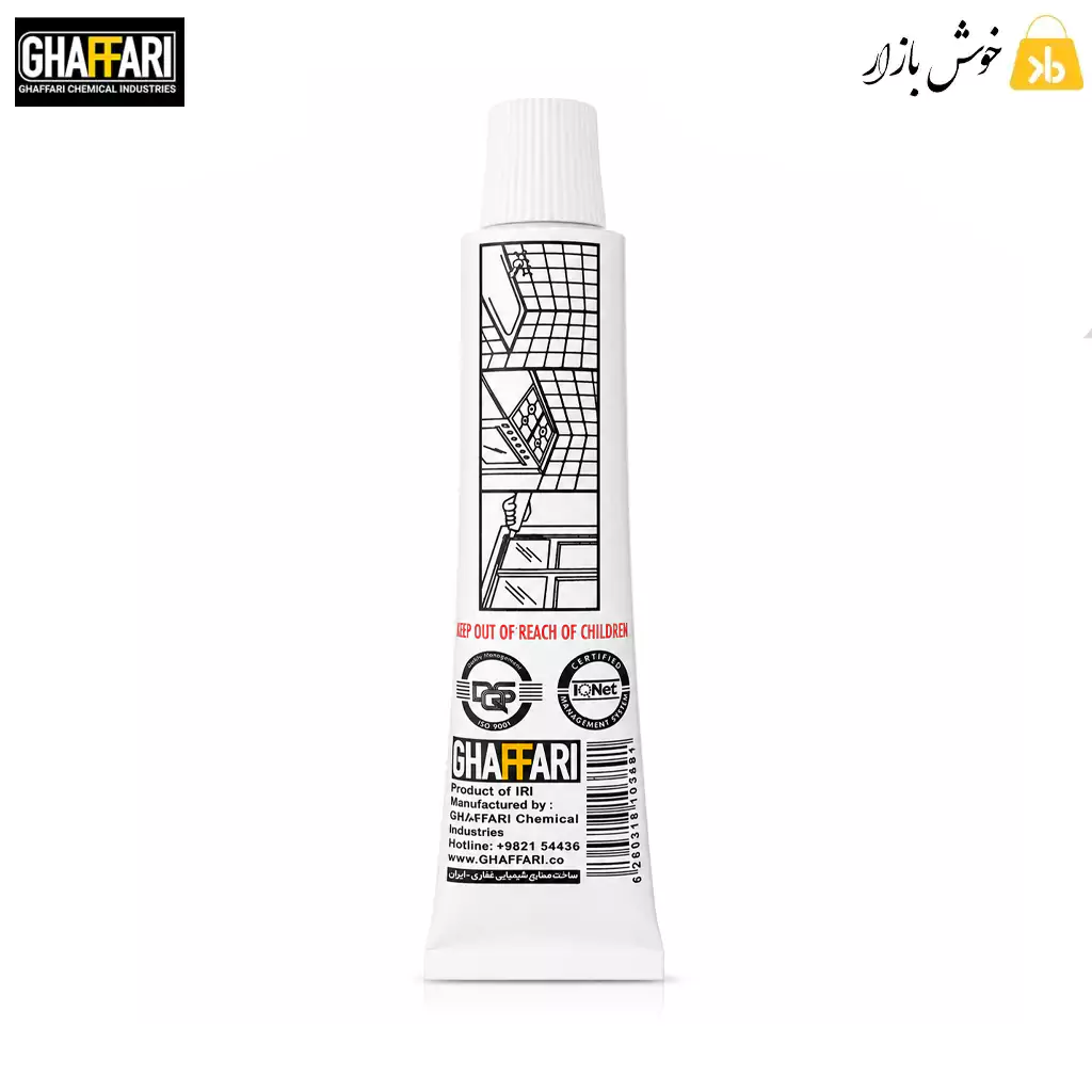 چسب سیلیکون شفاف غفاری مدل مگاسیل 30 میلی‌لیتر — تصویر ۵
