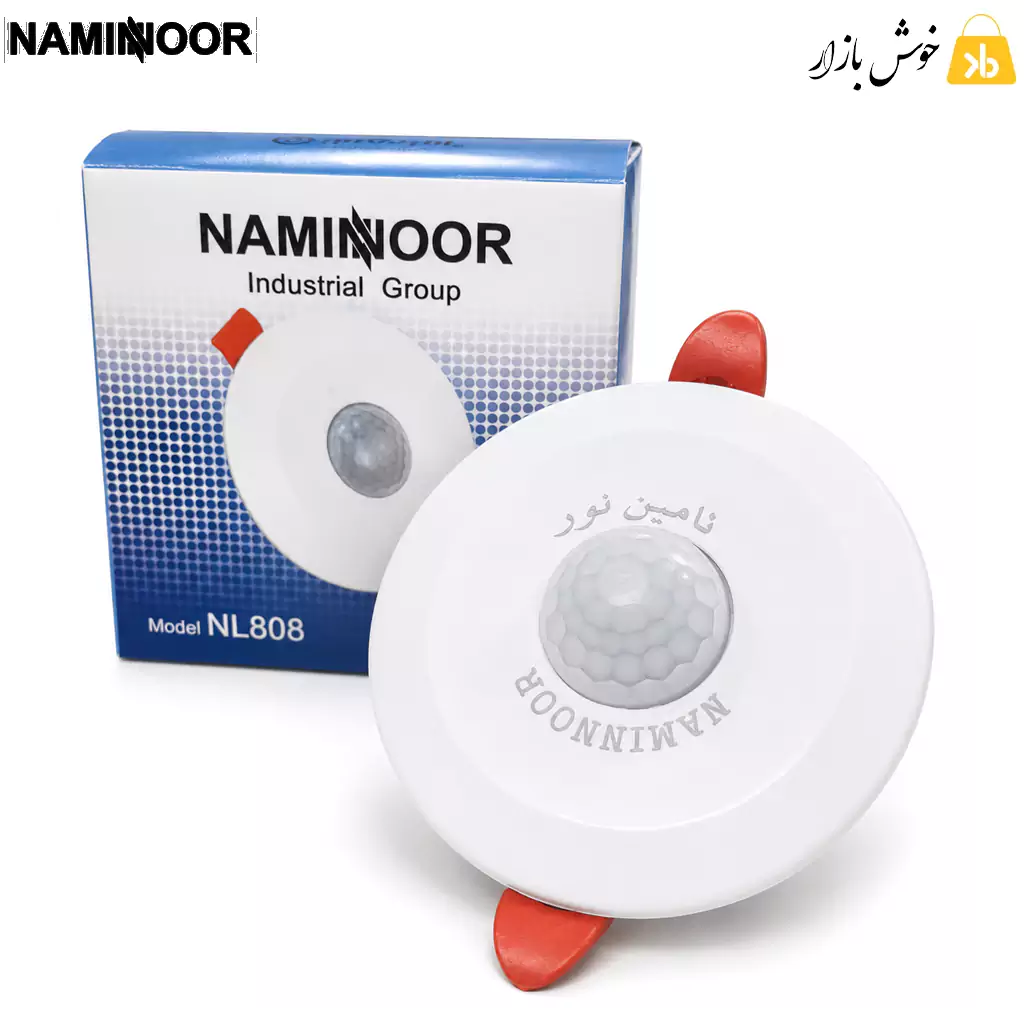 سنسور حرکتی سقفی توکار ۳۶۰ درجه نامین نور مدل NL808 (هالوژنی)