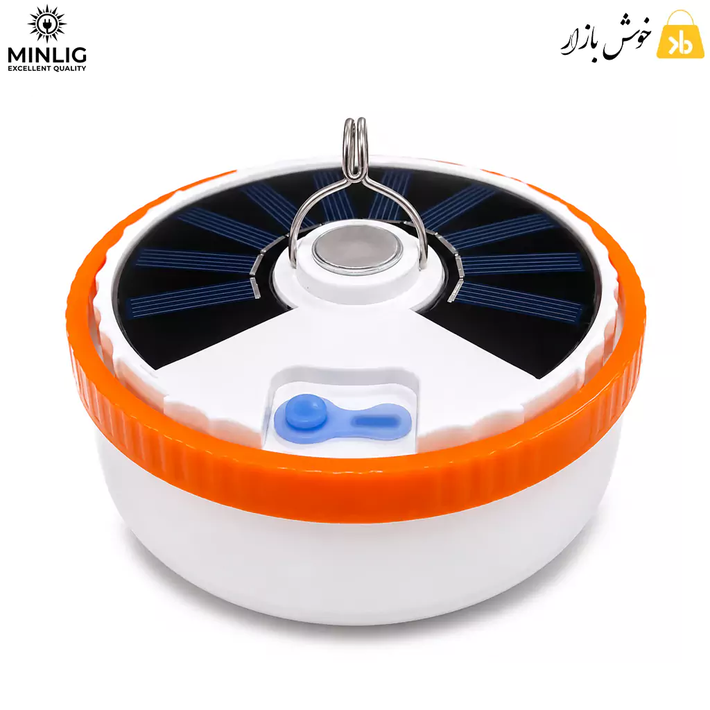 چراغ اضطراری شارژی خورشیدی مینلیگ MINLIG مدل ML-72S – بدون آهنربا