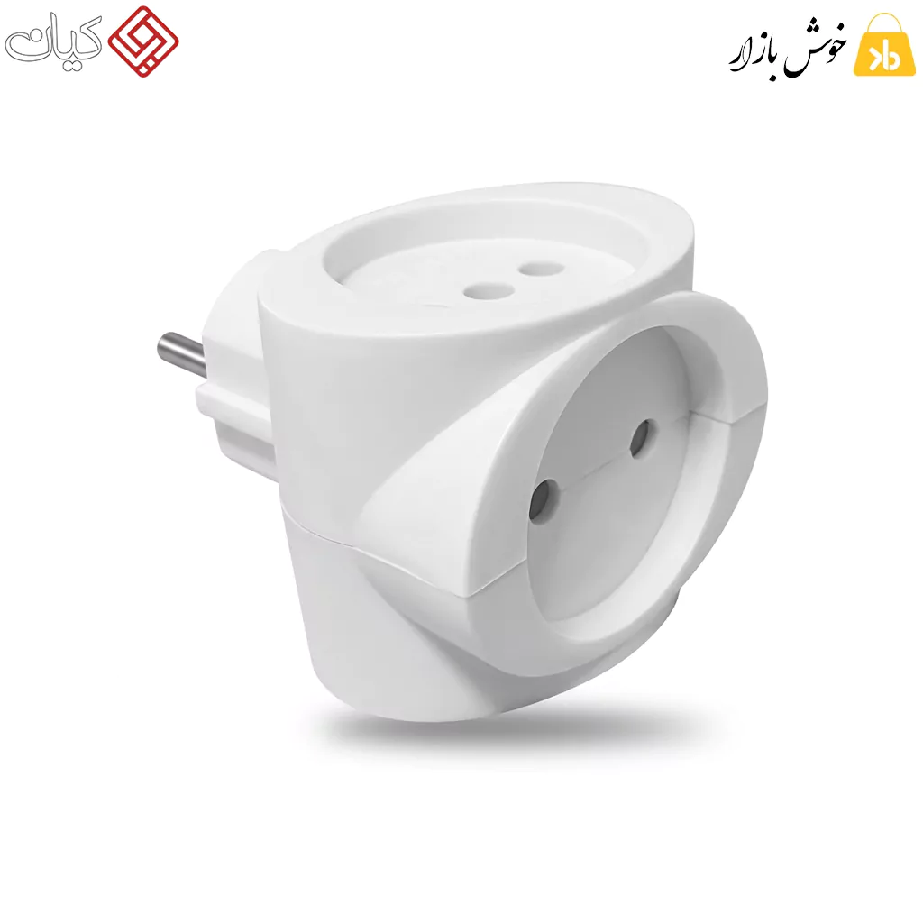 سه راهی برق دوشاخه‌دار کپل کیان مدل بدون ارت — تصویر ۴