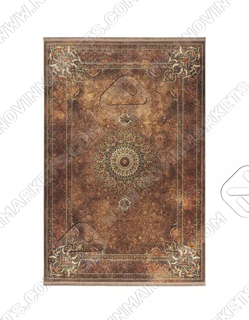 فرش محتشم طرح هلنا کد ۲۵NH0020 دارچینی