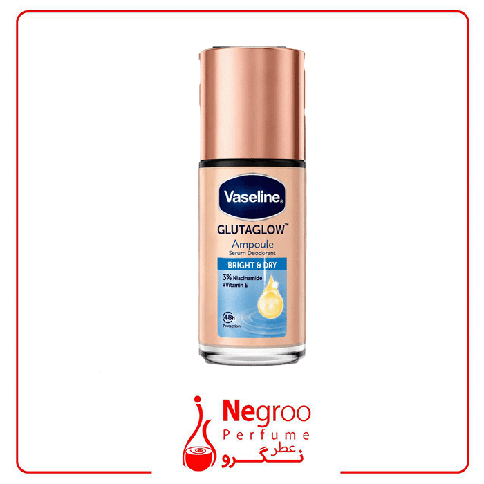 دئودورانت سرمی وازلین گلوتاگلو Vaseline GlutaGlow Ampoule مدل Bright &amp; Dry اورجینال — تصویر ۲