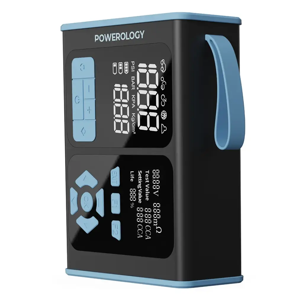 جامپ استارتر، پمپ باد و دستگاه عیب‌یاب خودرو پاورولوژی مدل Powerology Jump Starter, Air Inflator &amp; OBD II Car Fault Diagnosis Tool