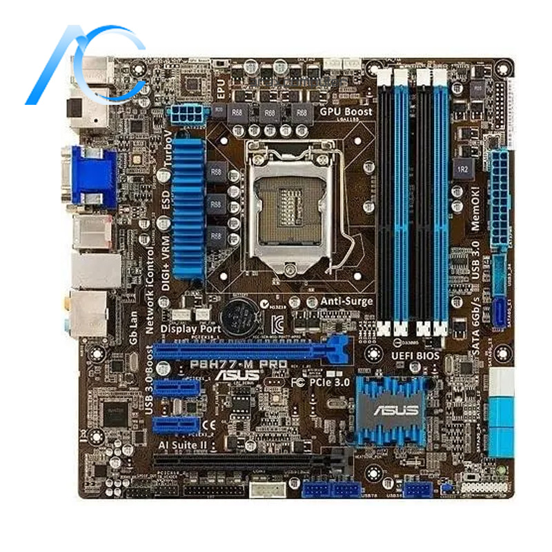 مادربرد دسته دوم ایسوس مدل MAINBOARD USED ASUS P8H77-M PRO