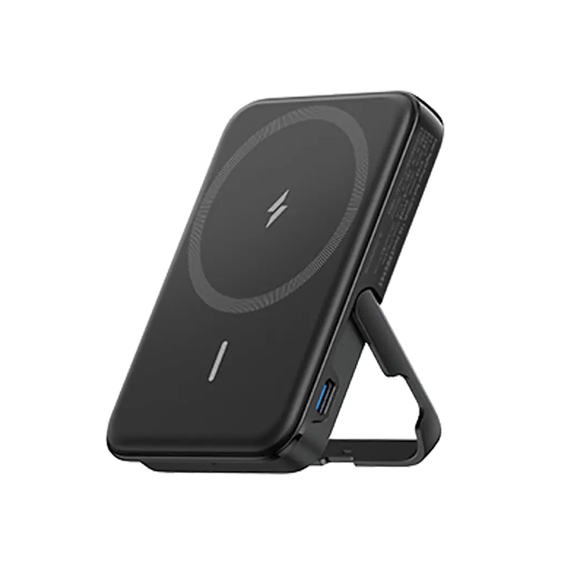 پاور بانک مگ سیف انکر Anker PowerCore Magnetic مدل A1618 ظرفیت 5000 میلی آمپر با پایه استند تاشو به همراه کابل USB-C