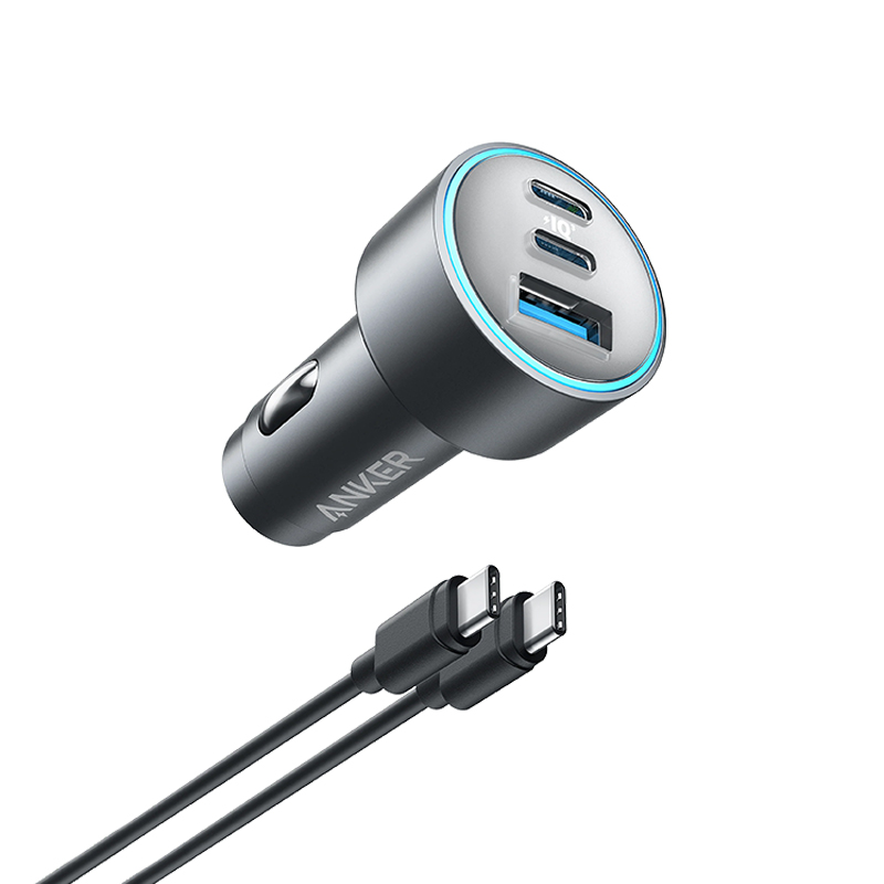 شارژر فندکی انکر Anker 535 Car Charger مدل B2731 سه پورت 67 وات همراه با کابل