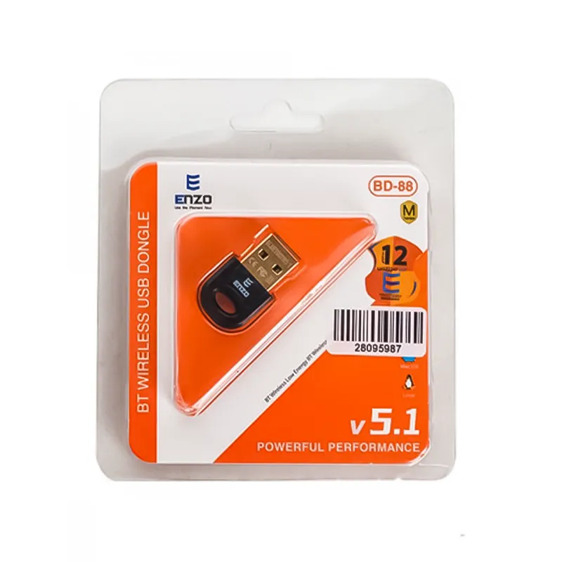 دانگل بلوتوث کامپیوتر USB ورژن 5.1 انزو مدل BD-88 — تصویر ۶