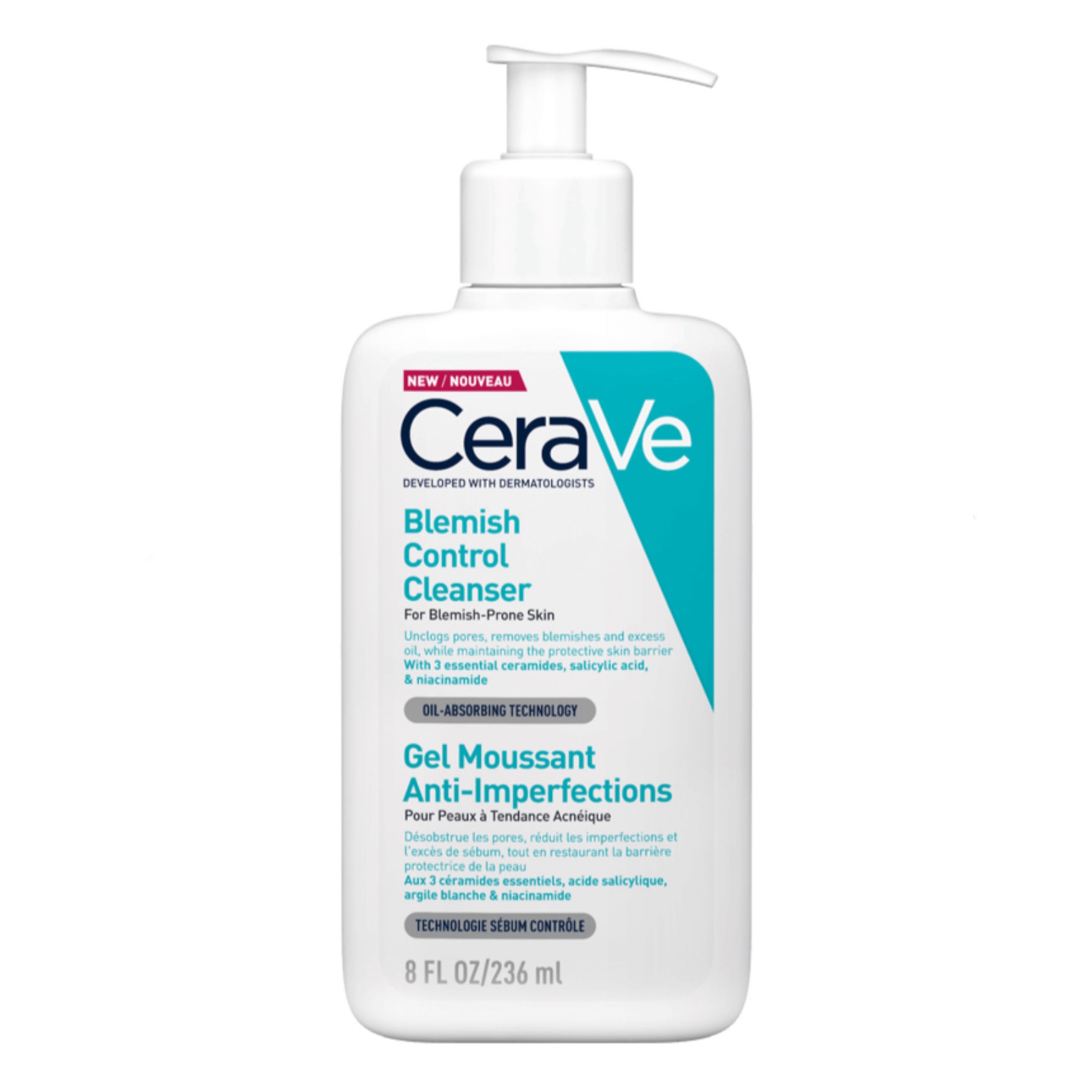 ژل شوینده ضد جوش سراوی مدل Blemish Control Cleanser مخصوص پوست مستعد آکنه — تصویر ۲
