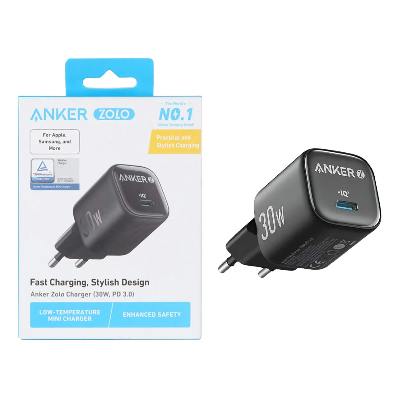 شارژر دیواری PD و فست تک پورت ANKER مدل A2698L11 با توان 30W و تکنولوژی IQ3 – مشکی – (گارانتی 18ماهه شرکتی)