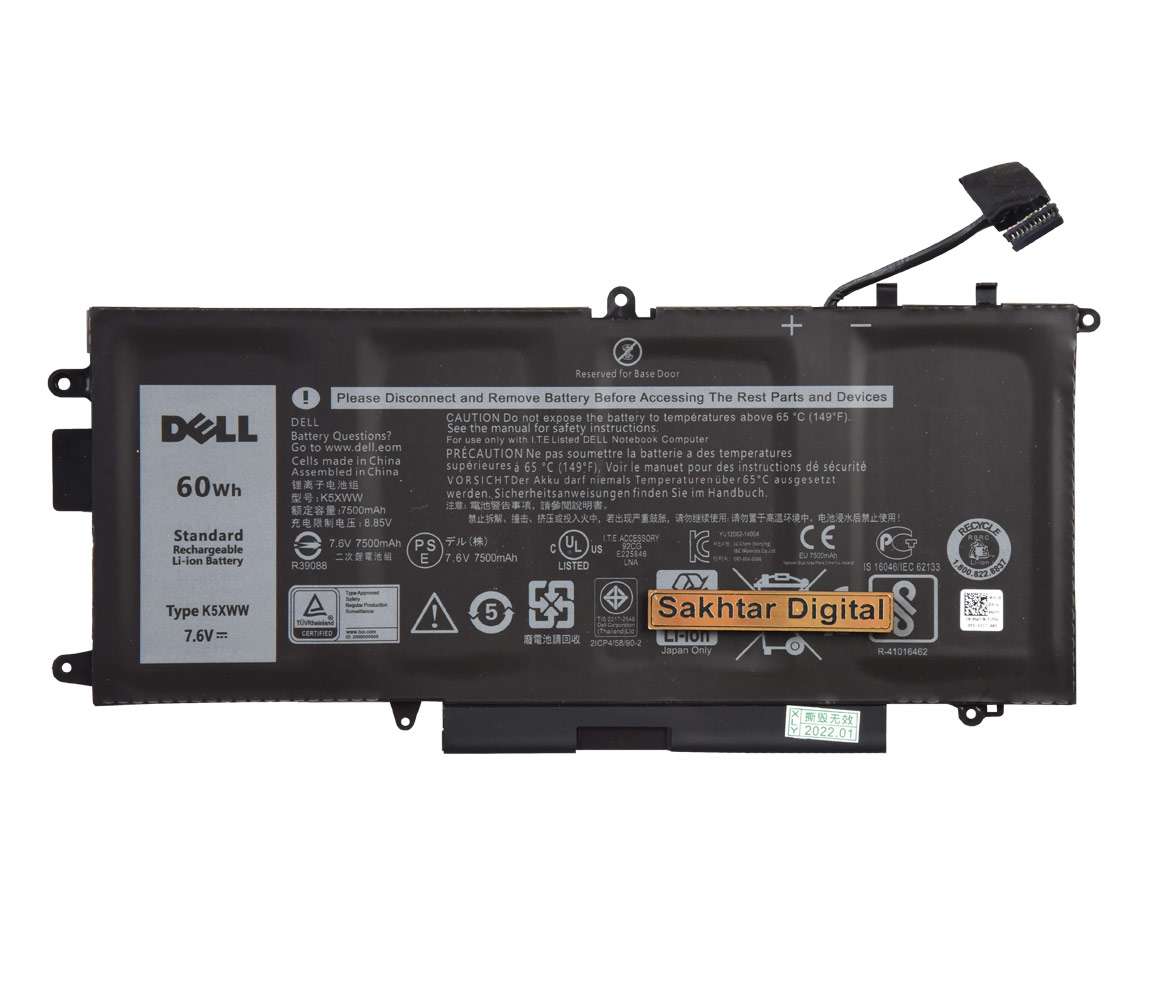باتری اورجینال لپ تاپ دل Dell Latitude 12 5289 / 7390 — تصویر ۴