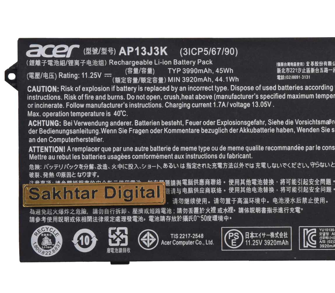 باتری اورجینال لپ تاپ ایسر Acer Chromebook C720 — تصویر ۵