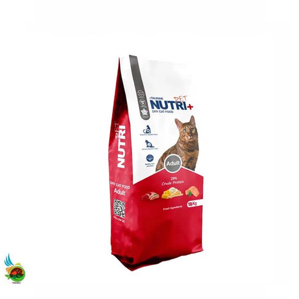 غذای خشک گربه بالغ نوتری پلاس Nutri plus adult cat food وزن ۱۰ کیلوگرم
