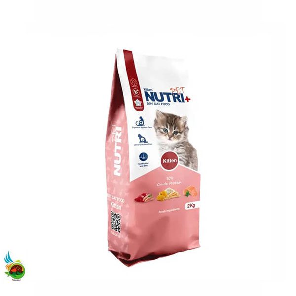 غذای خشک بچه گربه نوتری پلاس Nutri plus kitten cat food وزن ۲ کیلوگرم