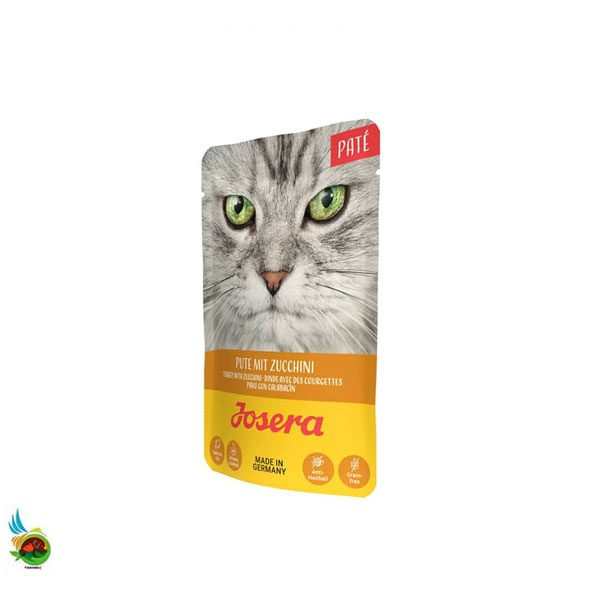 پوچ گربه جوسرا طعم بوقلمون و کدو سبز مدل پته Josera cat turkey and zucchini وزن ۸۵ گرم