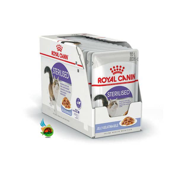 پوچ گربه عقیم شده رویال کنین در ژله Royal Canin Sterilised in Jelly پک ۱۲ عددی