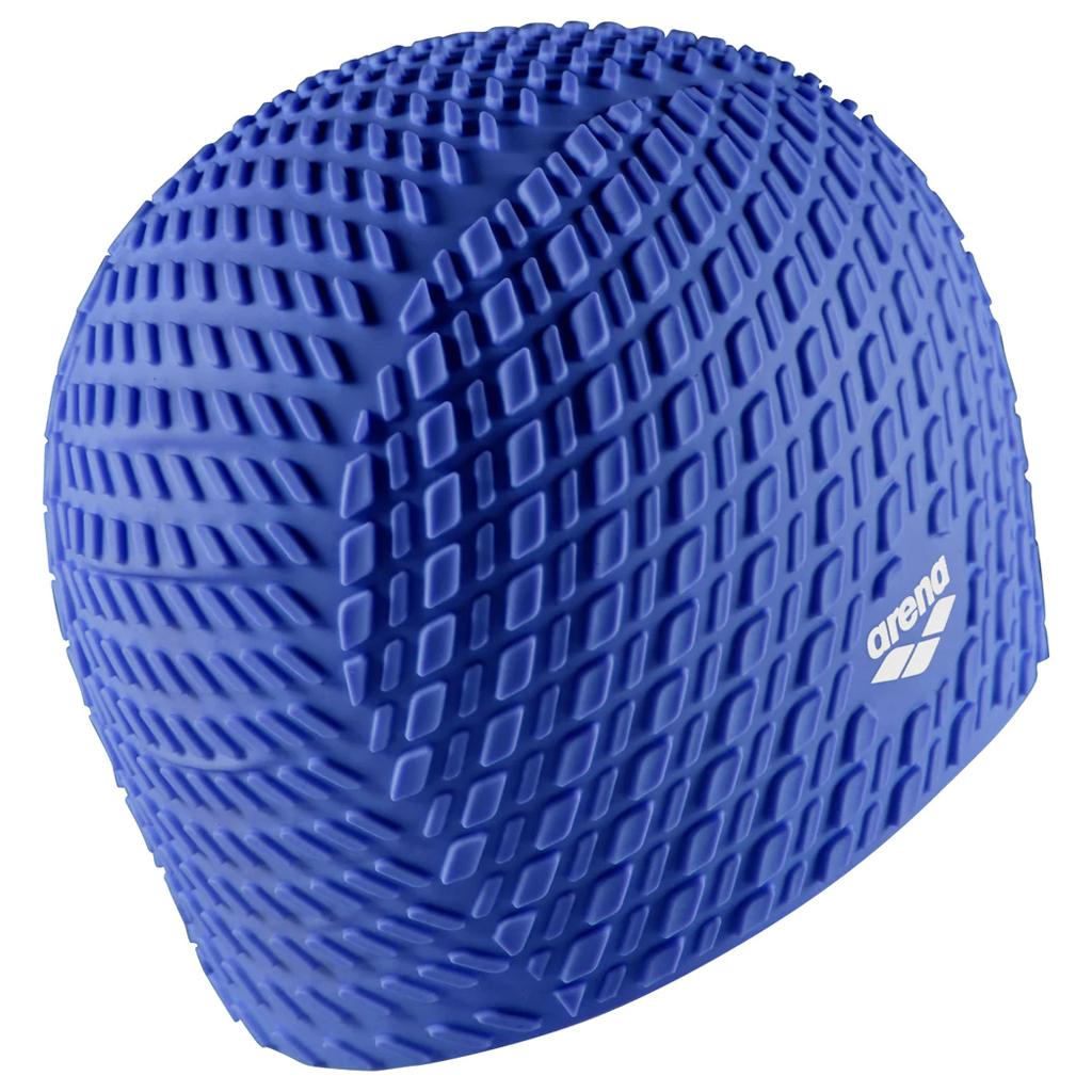 کلاه شنا آرنا(Arena)اصلی طرح 3D مدل Bonnet Silicone – آبی — تصویر ۳