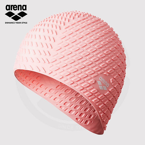 کلاه شنا آرنا(Arena)اصلی طرح 3D مدل Bonnet Silicone – آبی — تصویر ۴
