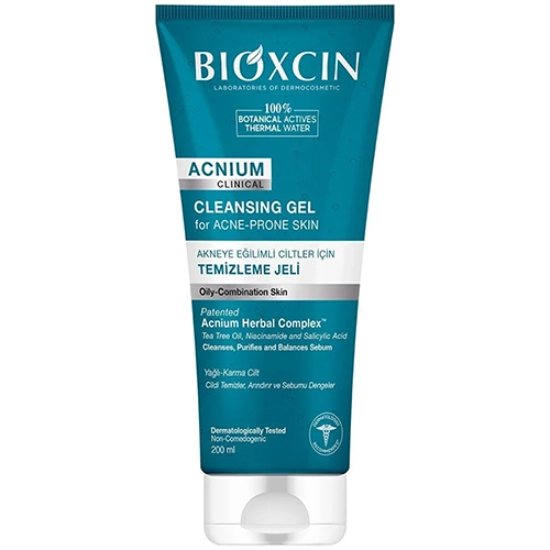 ژل شستشوی ضد جوش صورت بیوکسین (پوست مختلط و چرب) Acnium clinical — تصویر ۲