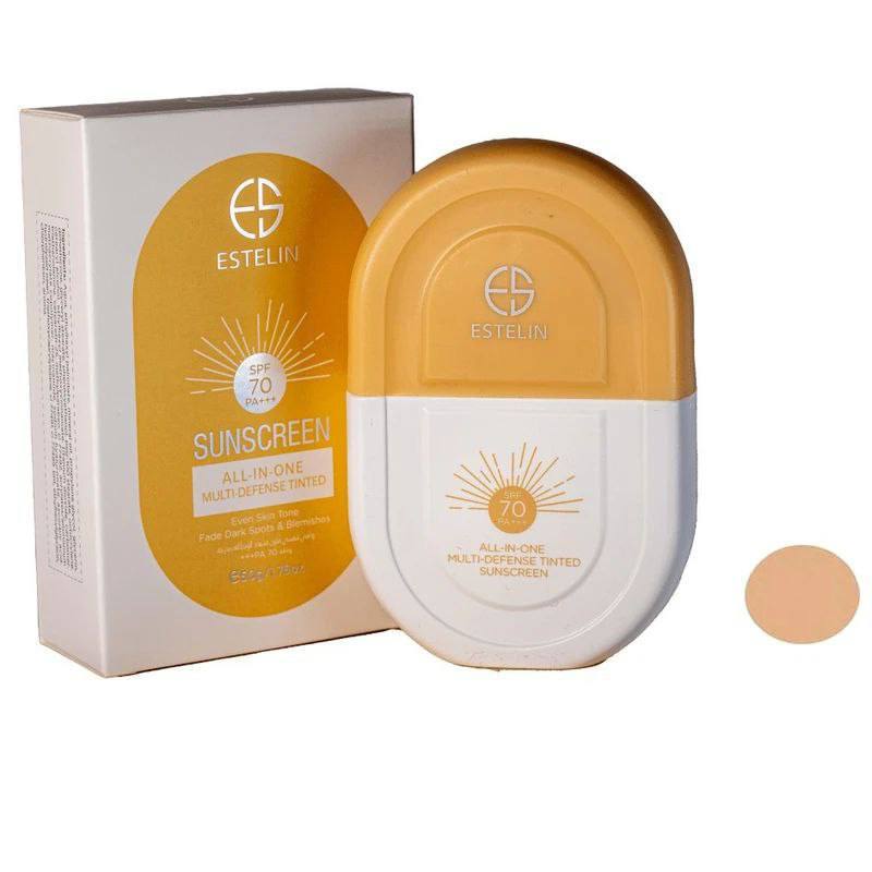 کرم ضدآفتاب رنگی استلین SPF70 مدل Multi-Defense