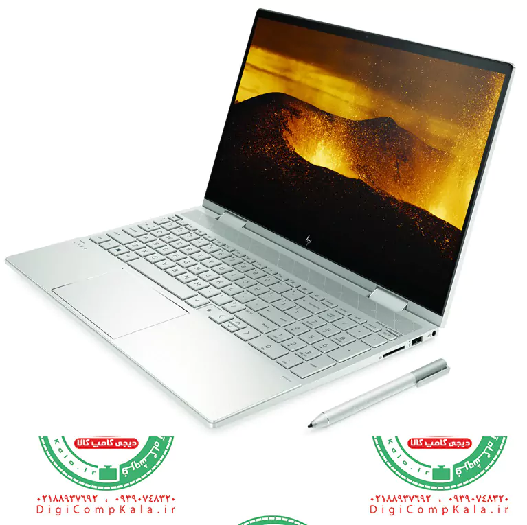 لپ تاپ 15.6 اینچ 360 درجه لمسی اچ پی HP ENVY x360 15 2018 Intel Core i7 8550u FullHD IPS نسل 8 اینتل با قلم نوری — تصویر ۳