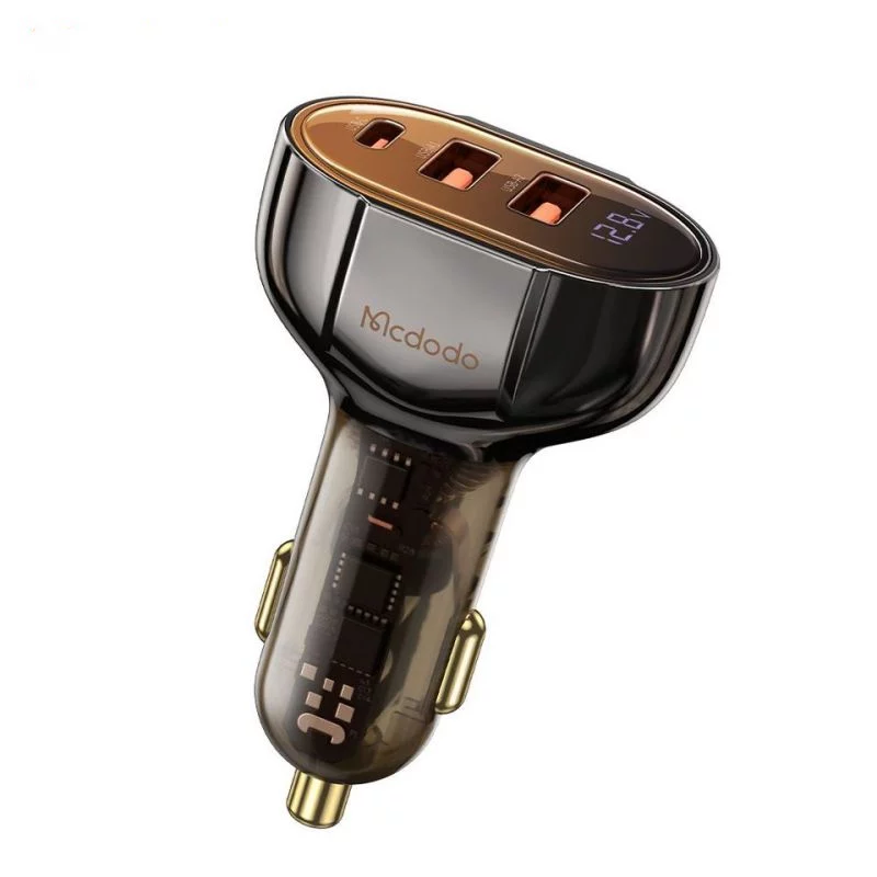 شارژر فندکی 3 پورت 100 وات نمایشگر دار مک دودو مدل MCDODO CC-2300 — تصویر ۲