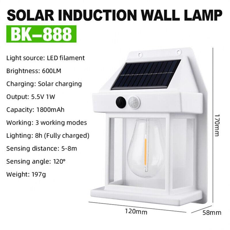 چراغ دیوارکوب خورشیدی مدل BK-888 — تصویر ۶