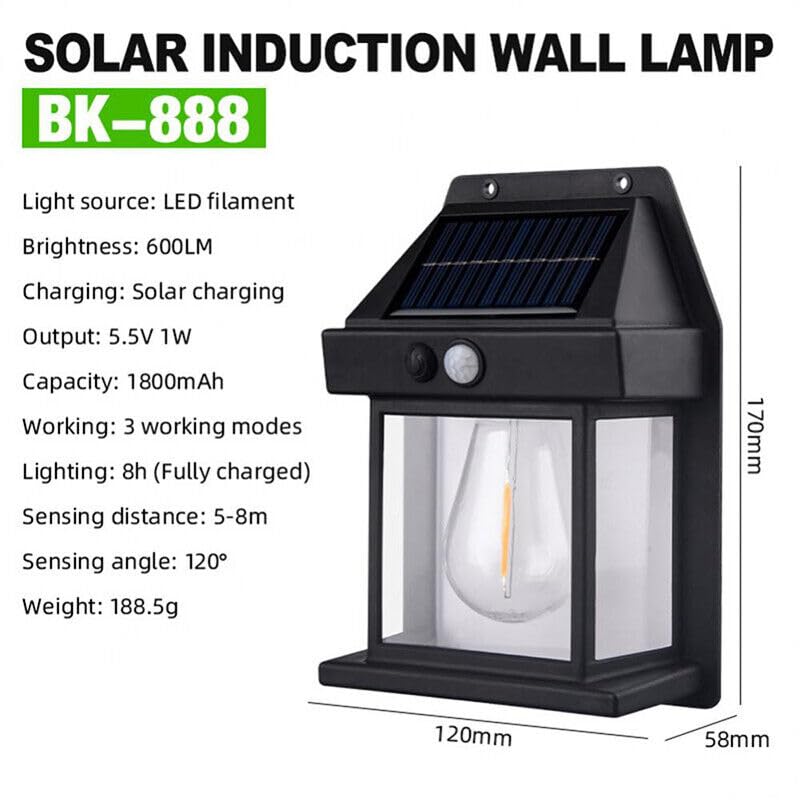 چراغ دیوارکوب خورشیدی مدل BK-888 — تصویر ۷