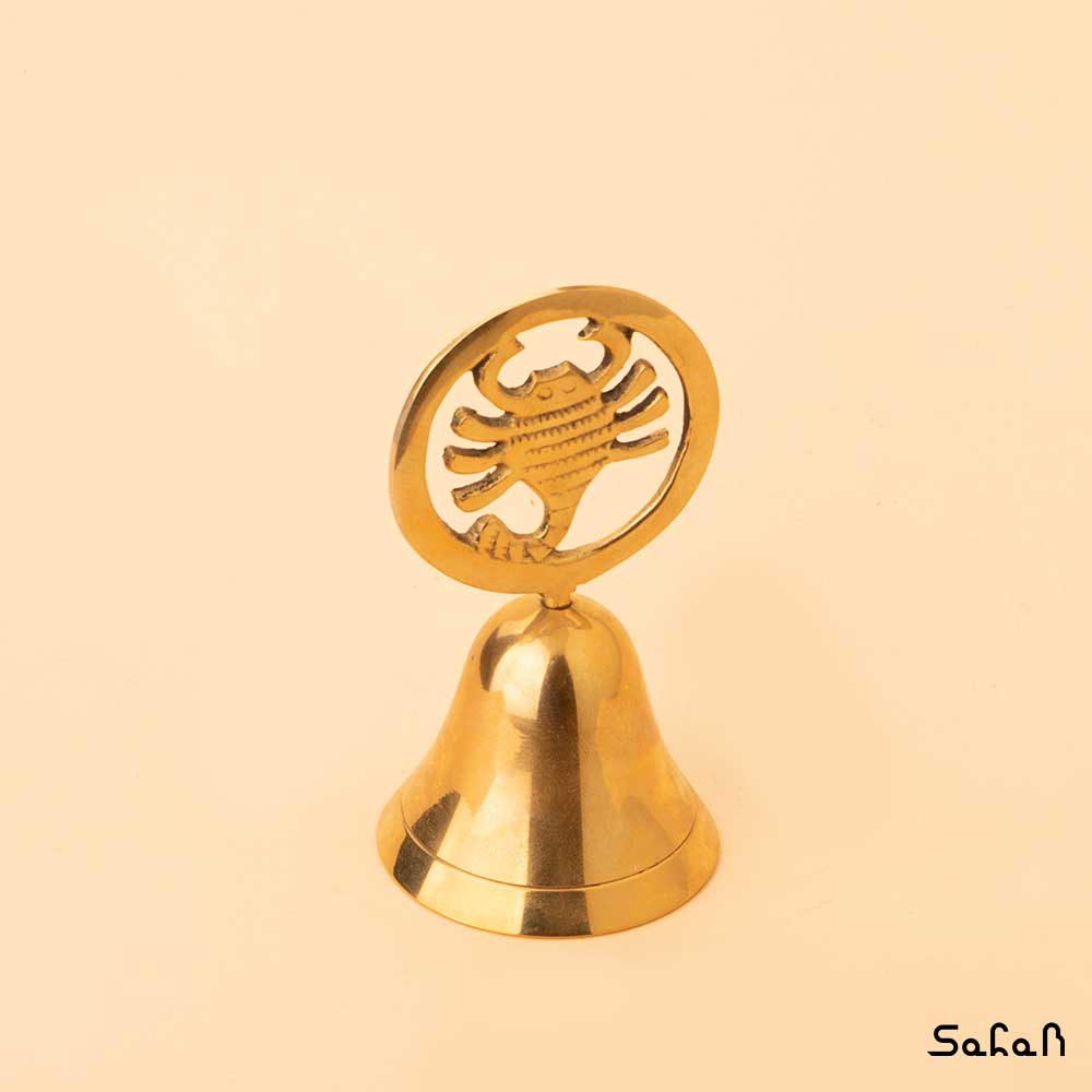 زنگ برنجی دستی ماه تولد آبان — تصویر ۲