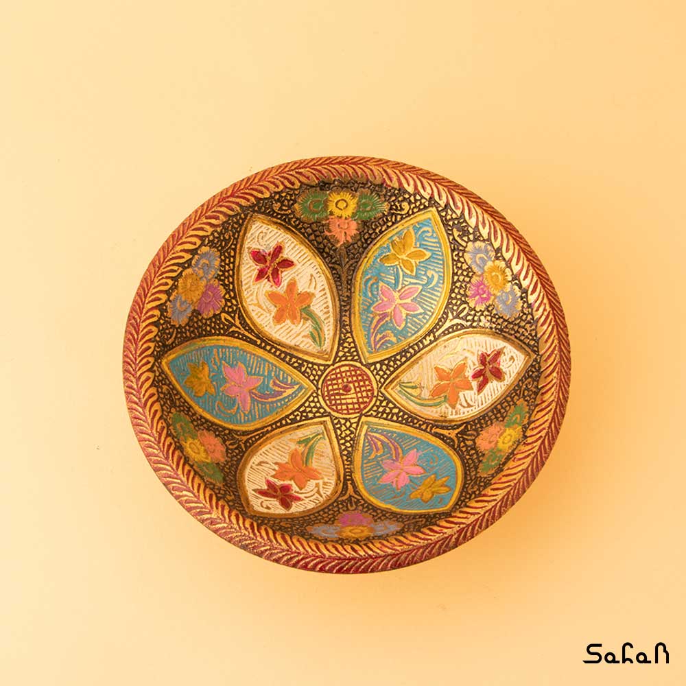 کاسه برنجی میناکاری — تصویر ۳