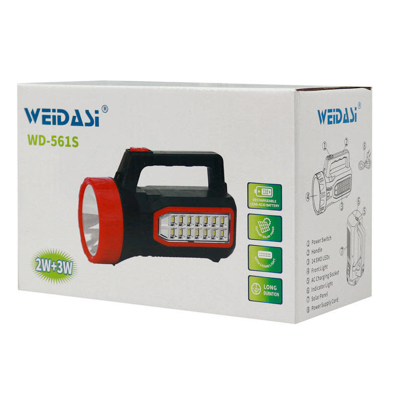 چراغ قوه شارژی خورشیدی Weidasi WD-561S — تصویر ۶