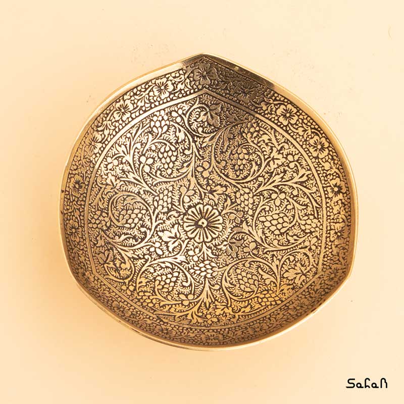 کاسه برنجی میناکاری مدل انگور — تصویر ۳