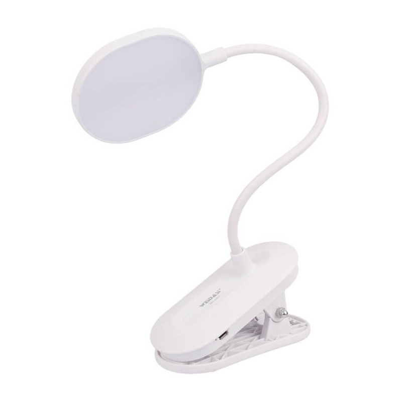 چراغ مطالعه شارژی گیره دار ویداسی مدل WD-6067