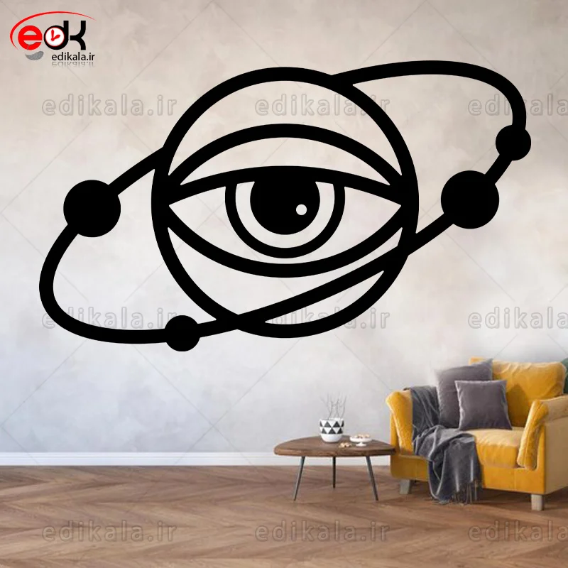 آینه دکوراتیو طرح چشم شماره 1 در پنج رنگ و ابعاد انتخابی+فایل کورل