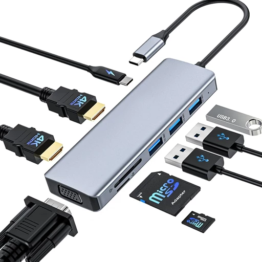 هاب 9 پورت USB-C مدل HB019