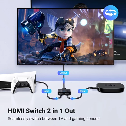 سوئیچ HDMI UGREEN 4K@60Hz، اسپلیتر HDMI دو طرفه — تصویر ۳
