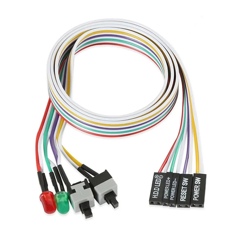 کلید پاور و ریست کامپیوتر مدل 2KEY+2LED