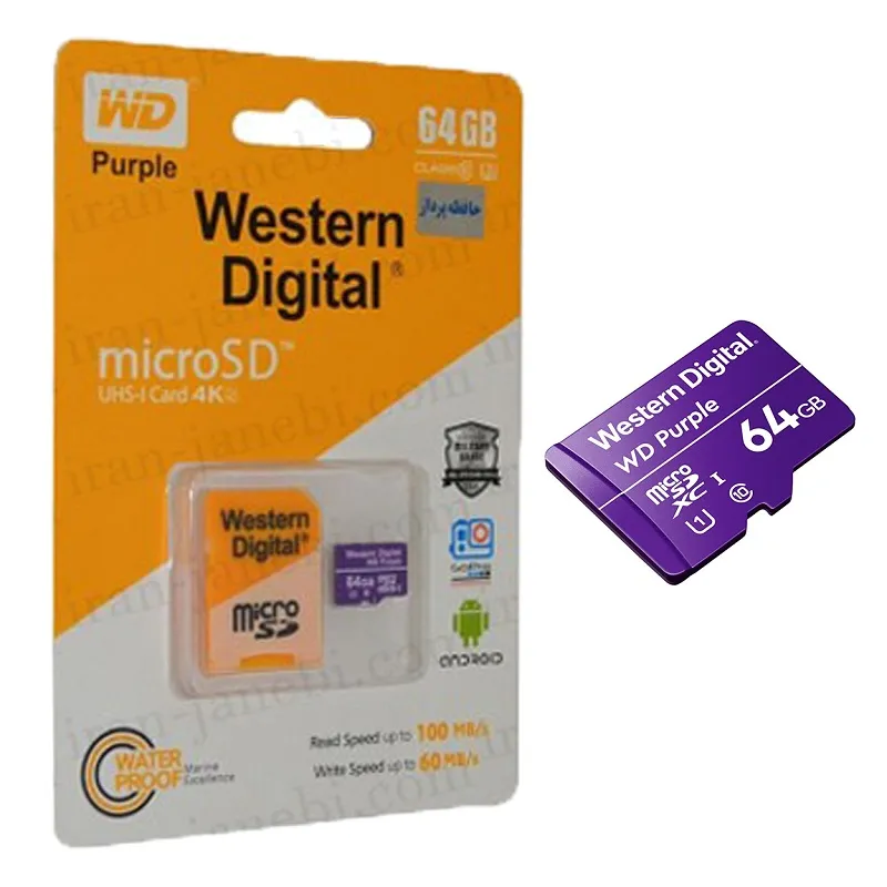کارت حافظه وسترن دیجیتال ظرفیت 64GB به همراه آداپتور SD — تصویر ۳