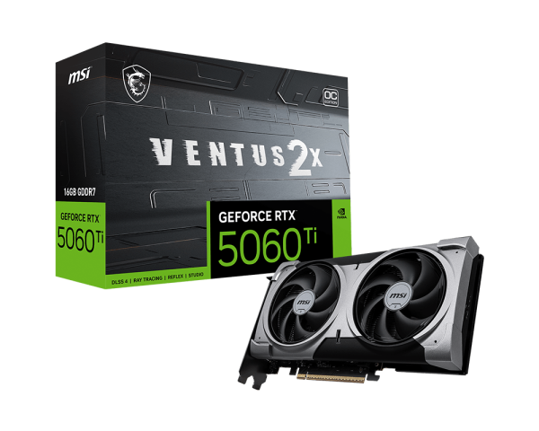 GeForce RTX™ 5060 Ti 16G VENTUS 2X OC PLUS کارت کرافیک MSI — تصویر ۳