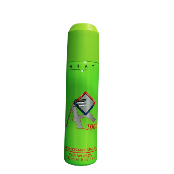 اسپری خوشبو کننده بدن آکات (اکات) سبز DEODORANT SPRAY AKAT حجم 150میل اصلی — تصویر ۲