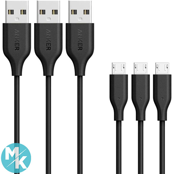 کابل Micro USB برند Anker مدل B8132 سه تایی اصلی