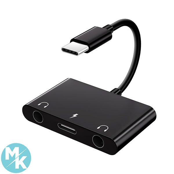 مبدل USB C به Jack 3.5mm برند UWECAN مدل 3 در 1