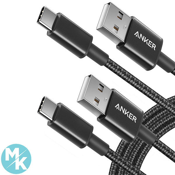 کابل شارژ سریع Type C برند Anker مدل A8173 دوتایی اصلی