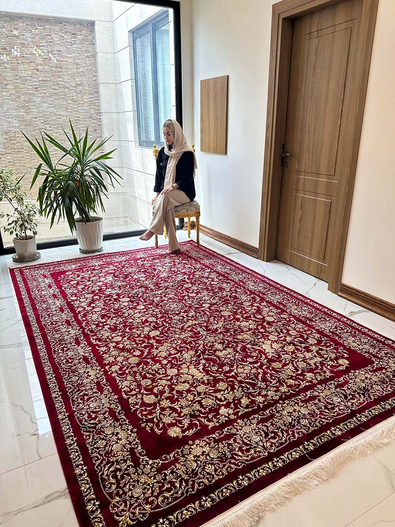 فرش ماشینی مدرن سیزان کاشان – کد رستا لاکی 12827 l — تصویر ۶