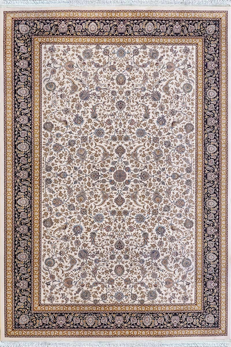 فرش ماشینی مدرن سیزان کاشان – کد رستا کرم 12820 k — تصویر ۲