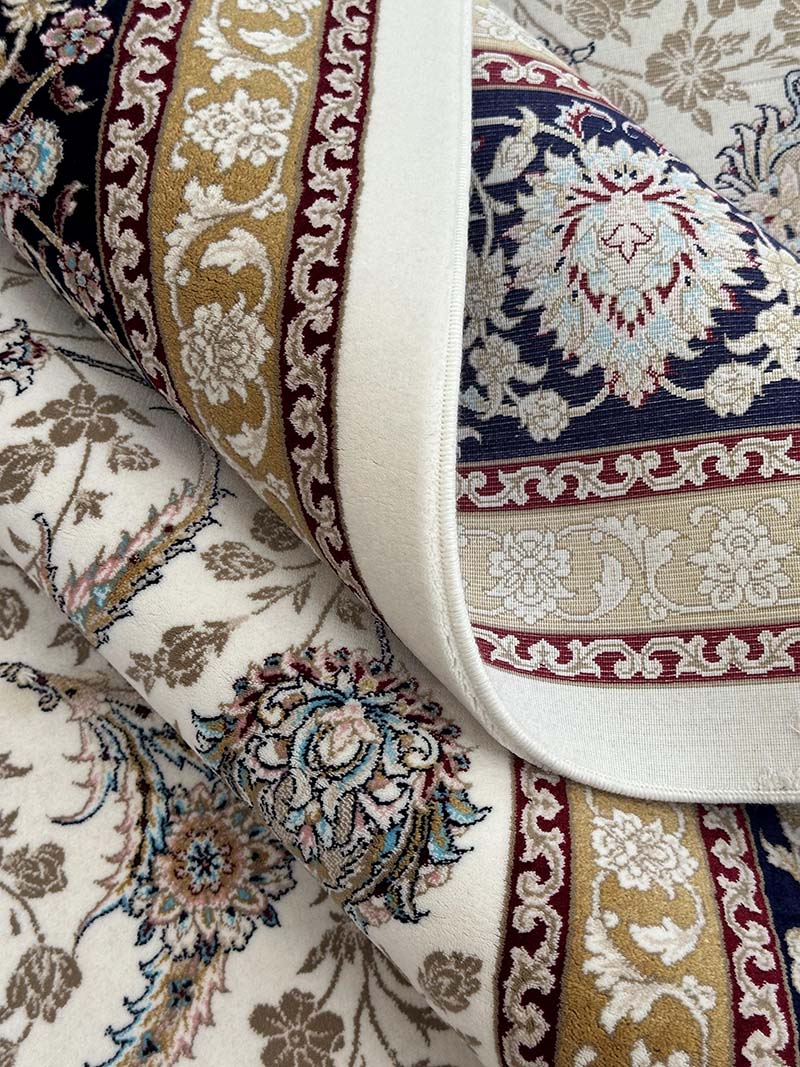 فرش ماشینی مدرن سیزان کاشان – کد رستا کرم 12820 k — تصویر ۶